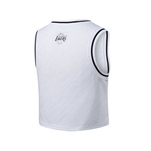 NBA Front Holographic Print Regular Fit Crop Jersey - Los Angeles Lakers