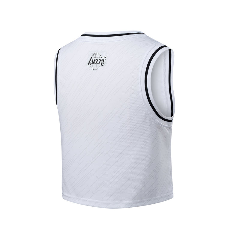 NBA Front Holographic Print Regular Fit Crop Jersey - Los Angeles Lakers