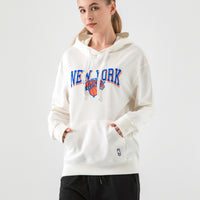 NBA Team Print Loose Fit Hoodie - New York Knicks