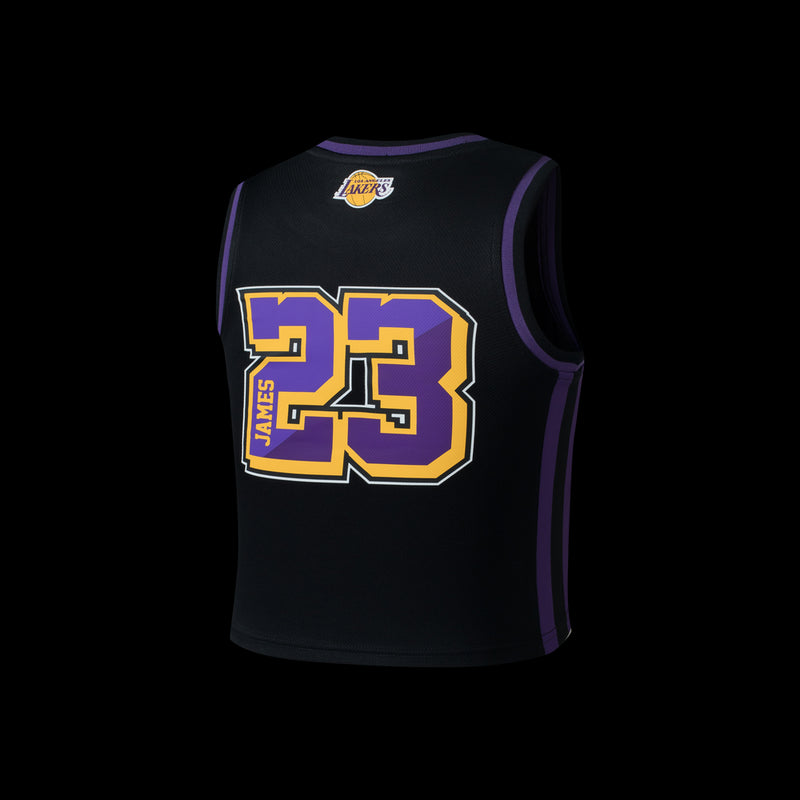 NBA Regular Fit Rubber Print Kids Tank Top - Los Angeles Lakers
