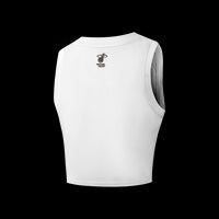 NBA Team Print Cropped Tank - WHITE HEAT