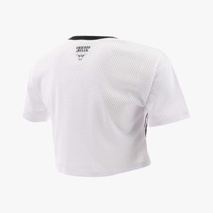NBA Front Wordmark Print Boxy Fit Crop Top - Chicago Bulls