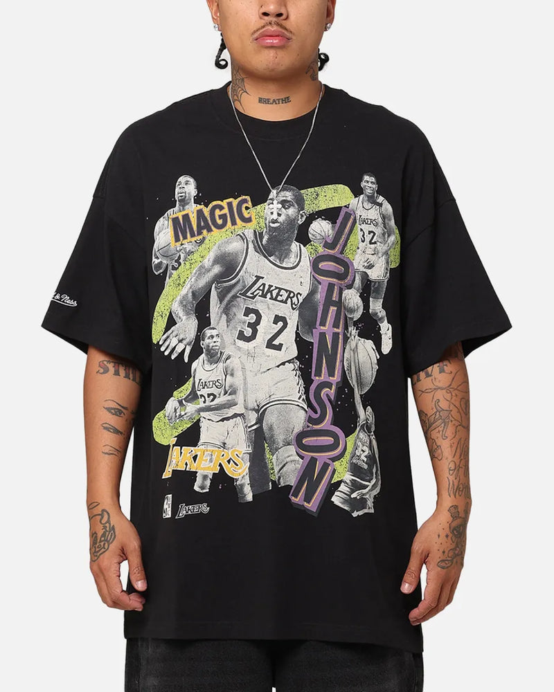 Mitchell & Ness Los Angeles Lakers Magic Johnson Abstract Player T-Shirt