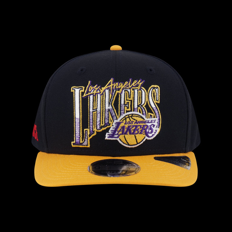 New Era Los Angeles Lakers Nba Infilled Black 9Fifty Of Pcv Cap