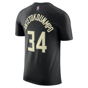 Giannis Antetokounmpo Milwaukee Bucks Statement Edition Name Number Tee