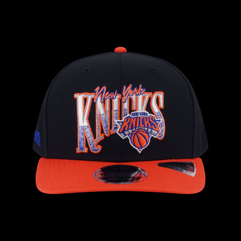 New Era New York Knicks Nba Infilled Black 9Fifty Of Pcv Cap