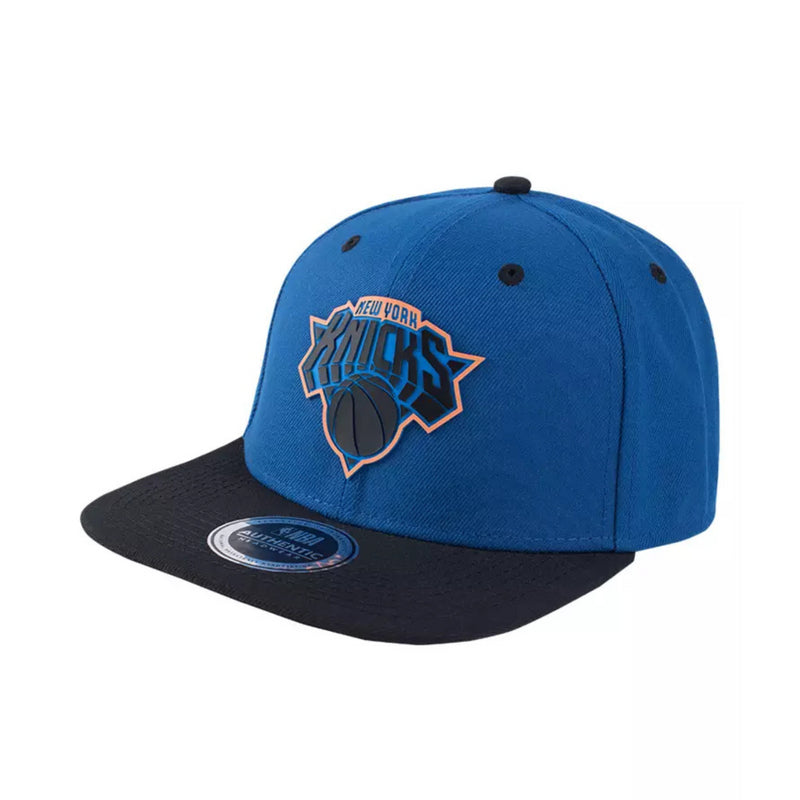 NBA Patch Logo Flex Fit Flat Cap - New York Knicks