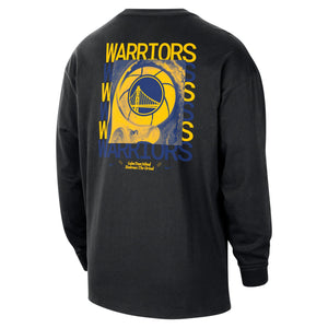 Men's Nike NBA Max90 Golden State Warriors Long-Sleeve T-Shirt