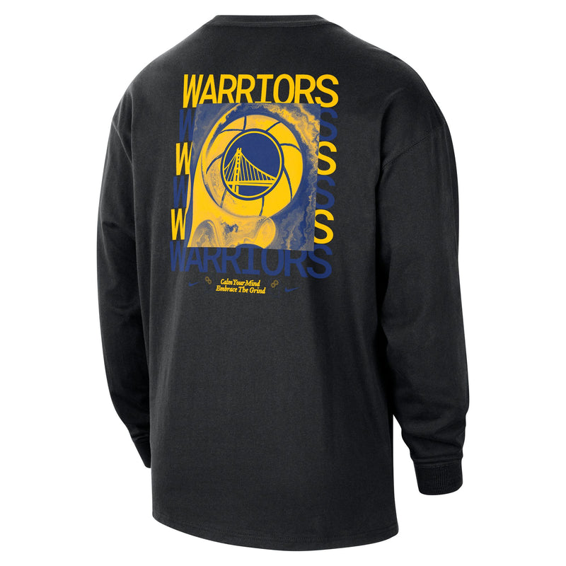 Men's Nike NBA Max90 Golden State Warriors Long-Sleeve T-Shirt