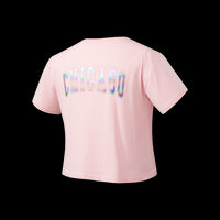 NBA Back Holographic Print Boxy Fit T-shirt - Chicago Bulls