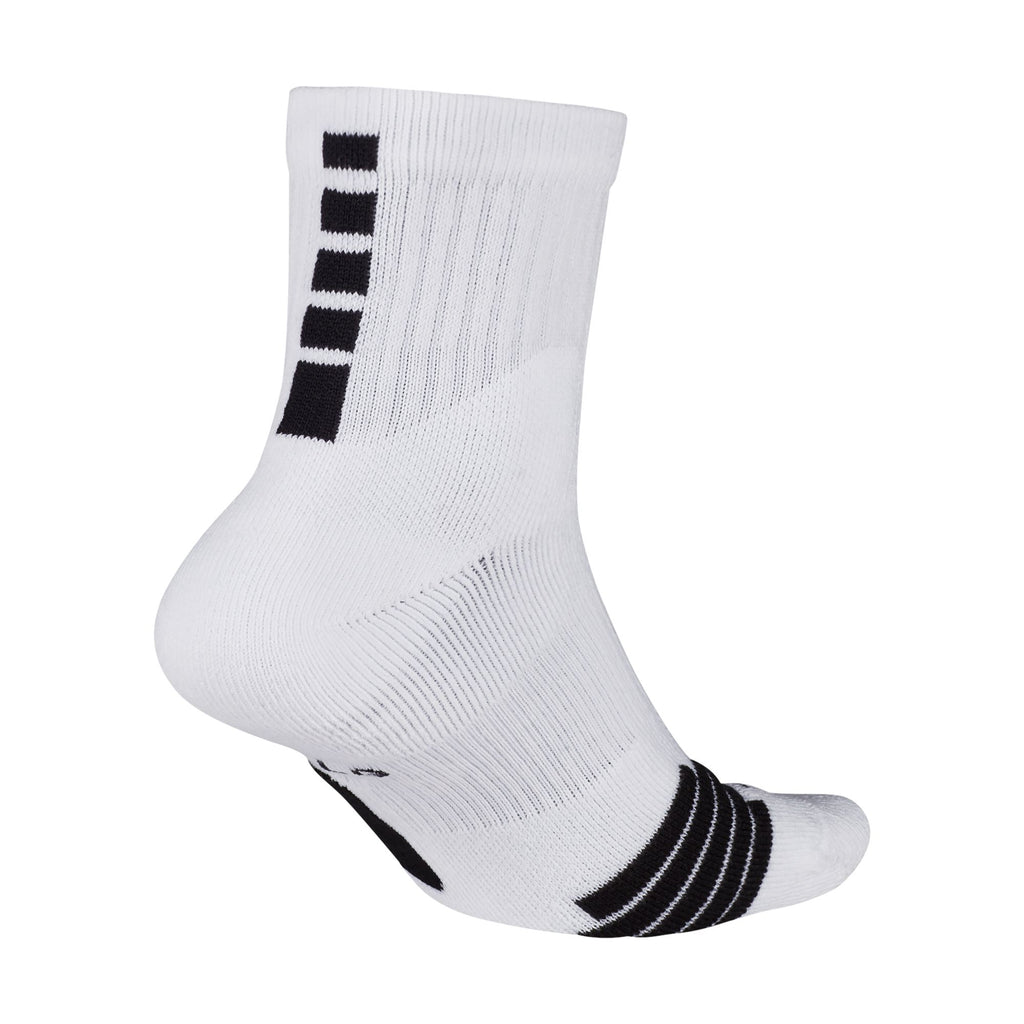 Nike Elite Mid Basketball Socks WHITE/BLACK/BLACK