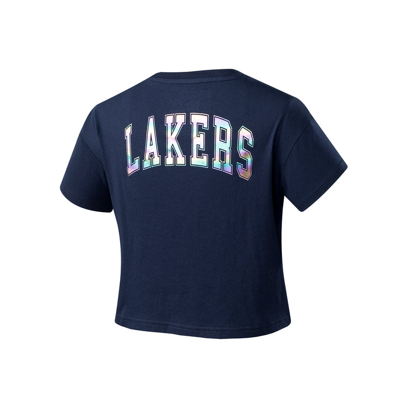 NBA Back Holographic Print Boxy Fit T-shirt - Los Angeles Lakers