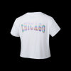 NBA Back Holographic Print Boxy Fit T-shirt - Chicago Bulls