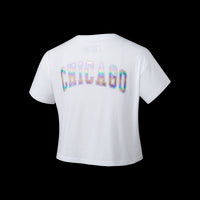 NBA Back Holographic Print Boxy Fit T-shirt - Chicago Bulls