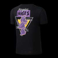 NBA Los Angeles Lakers Back Cracked And Puff Print Regular Fit T-Shrt