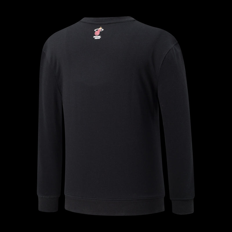 NBA Team Print Loose Fit Sweatshirt - BLACK2, HEAT