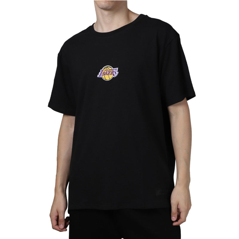 NBA Basics Embroidered Team Logo Loose Fit Mens T-Shirt - Los Angeles Lakers