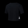 NBA Wordmark Embroidery Boxy Fit Cropped Top - BLACK LAKERS