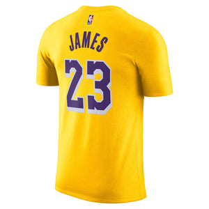 LeBron James Los Angeles Lakers Icon Edition Men's Nike NBA T-Shirt