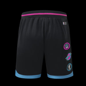 NBA All Black Miami Heat Men's Basketball Shorts