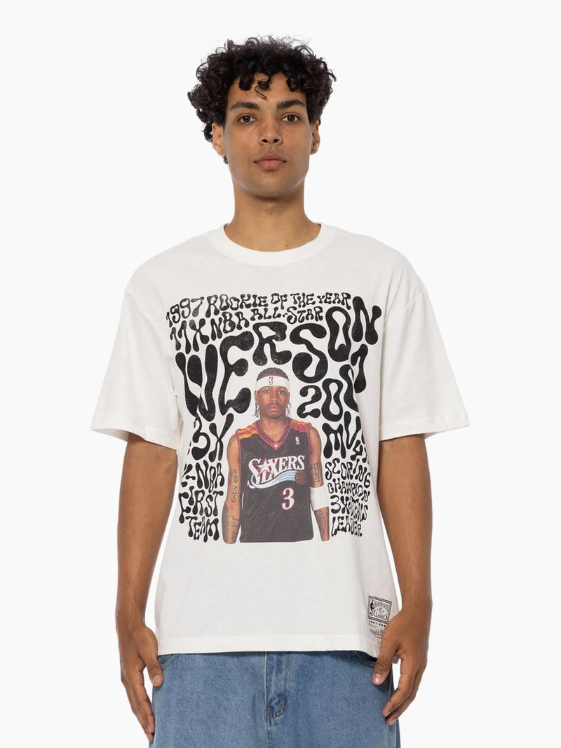 Mitchell & Ness 76ers Allen Iverson Player Abstract Tee