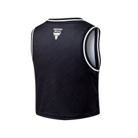 NBA Front Holographic Print Regular Fit Crop Jersey - Chicago Bulls