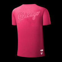 NBA Wordmark Back Embroidery Regular Fit T-shirt - PINK BULLS