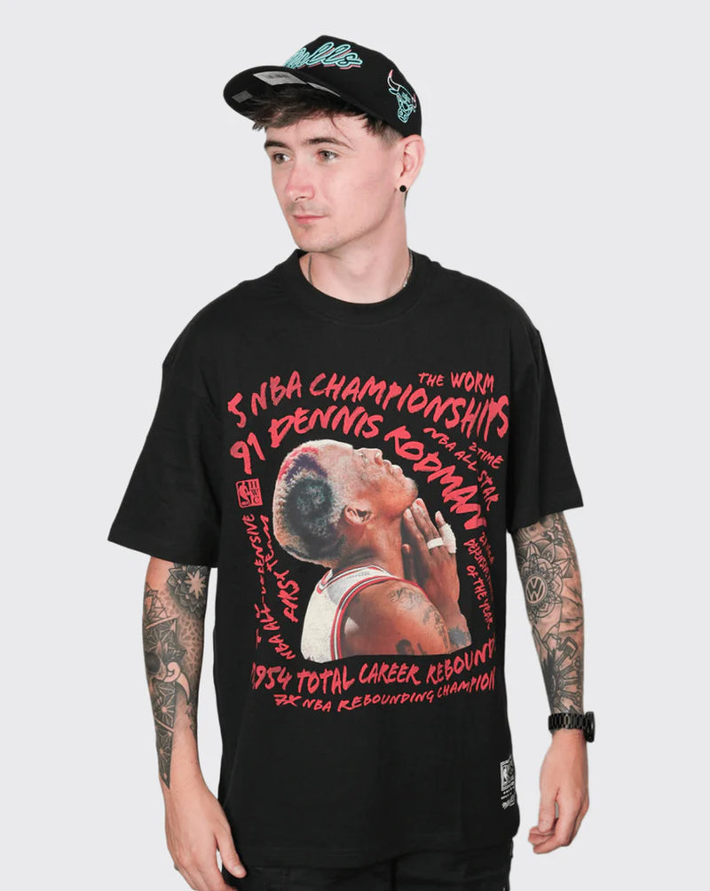 Mitchell & Ness Chicago Bulls Dennis Rodman Abstract Player Tee
