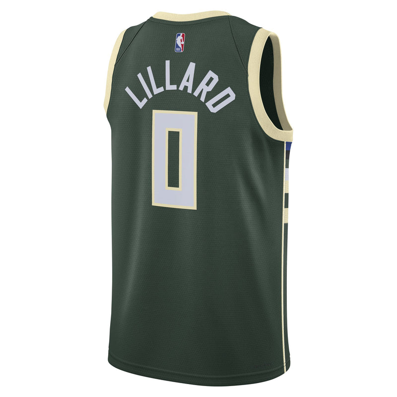 Nike Damian Lillard Milwaukee Bucks 2022/23 Swingman Icon Edition Jersey