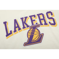NBA Team Logo Print Boxy Fit Cropped Top - Los Angeles Lakers WHITE