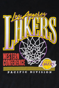 New Era Los Angeles Lakers Infilled Black COOLERA Short Sleeve T-Shirt