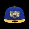 Golden State Warriors NBA Two Tone Block Official Team Color 9FIFTY Snapback Cap