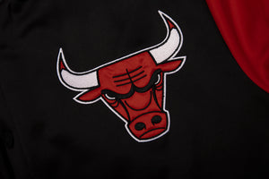 NBA Logo Patches RF Satin Bomber Jacket - Chicago Bulls