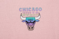 NBA Back Holographic Print Boxy Fit T-shirt - Chicago Bulls