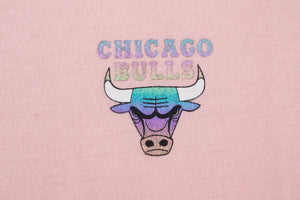 NBA Back Holographic Print Boxy Fit T-shirt - Chicago Bulls