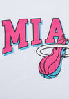 NBA Team Logo Print Boxy Fit Cropped Top - Miami Heat