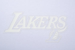 NBA Front HD High Relief Print Loose Fit T-Shirt - LAKERS