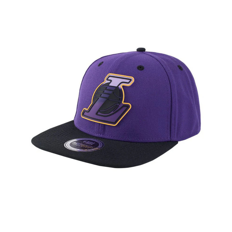 NBA Patch Logo Flex Fit Flat Cap - Los Angeles Lakers