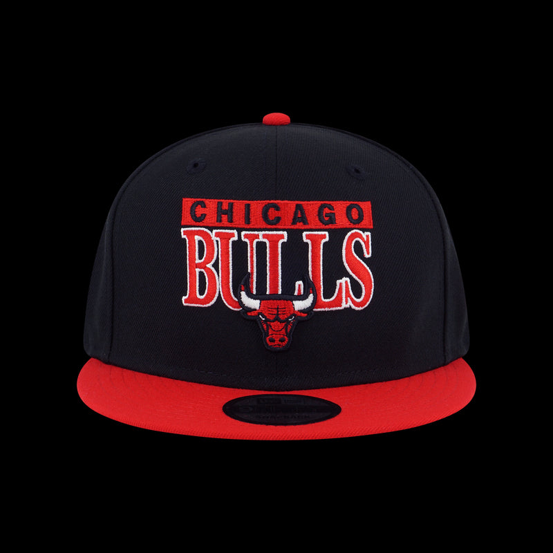 Chicago Bulls NBA Two Tone Block Official Team Color 9FIFTY Snapback Cap