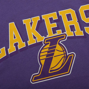 NBA Team Logo Print Boxy Fit Cropped Top - Los Angeles Lakers PURPLE