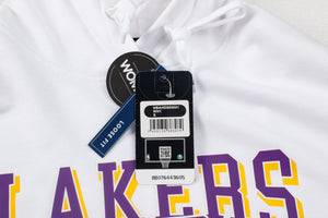 NBA Team Print Loose Hoodie - WHITE1, LAKERS