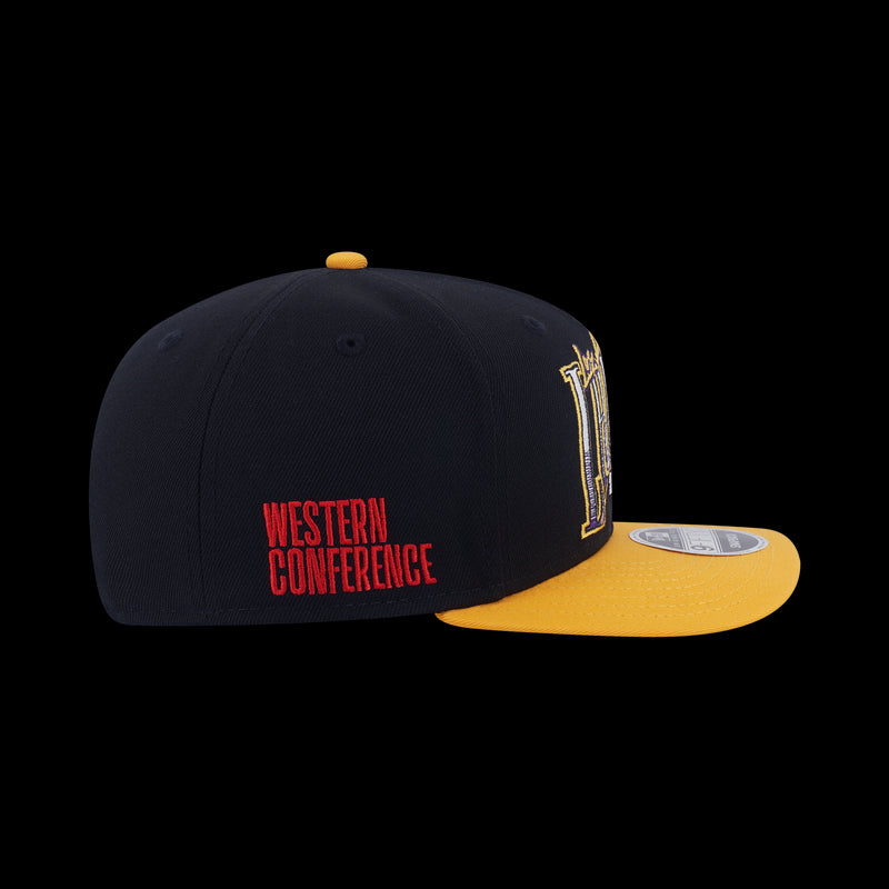 New Era Los Angeles Lakers Nba Infilled Black 9Fifty Of Pcv Cap