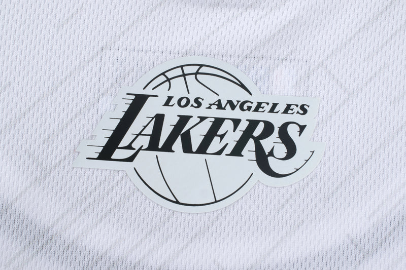 NBA Front Holographic Print Regular Fit Crop Jersey - Los Angeles Lakers