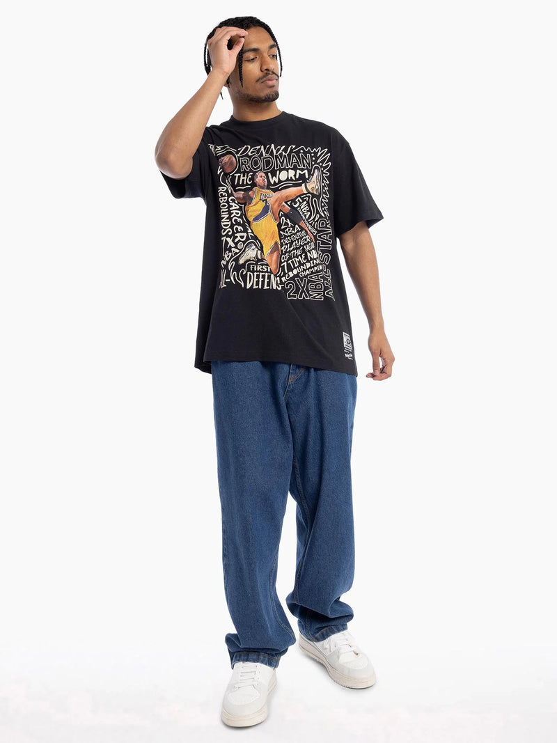 Mitchell & Ness Los Angeles Lakers Dennis Rodman Player Abstract T-Shirt