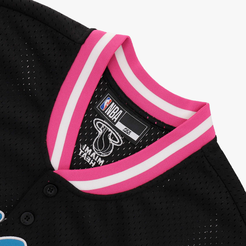 NBA Front Wordmark Patch Regular Fit Jersey - Miami Heat