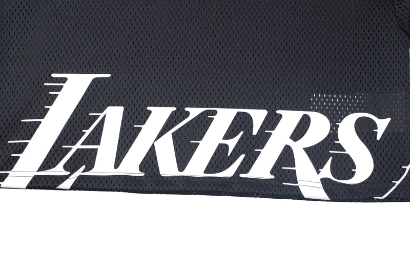 NBA Front Wordmark Print Boxy Fit Crop Top - Lakers