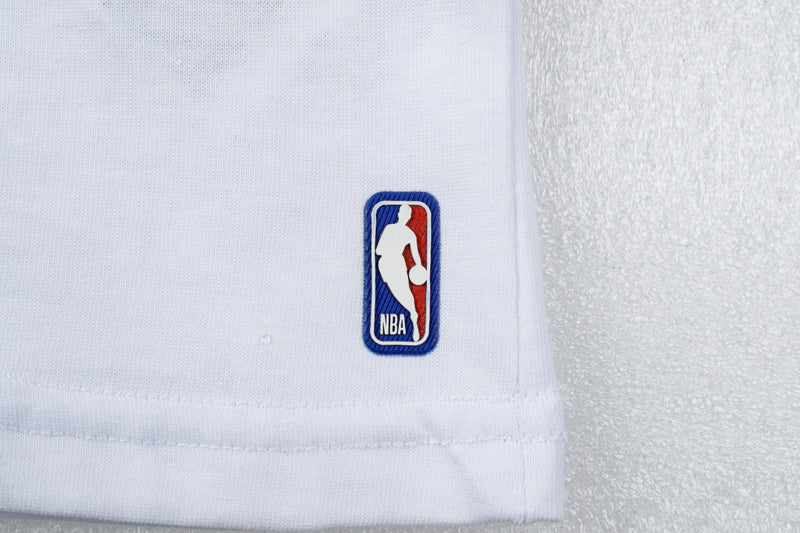 NBA Team Logo Print Regular Fit T-shirt - WHITE2, WARRIORS