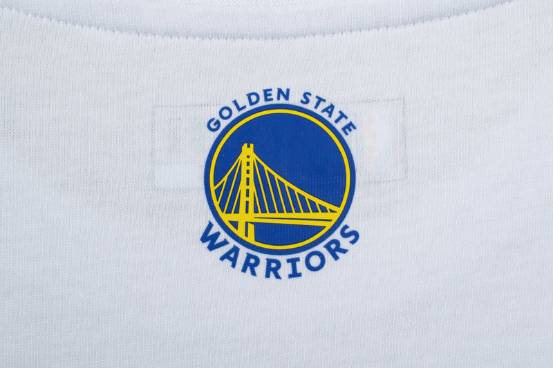NBA Team Logo Print Regular Fit T-shirt - WHITE2, WARRIORS