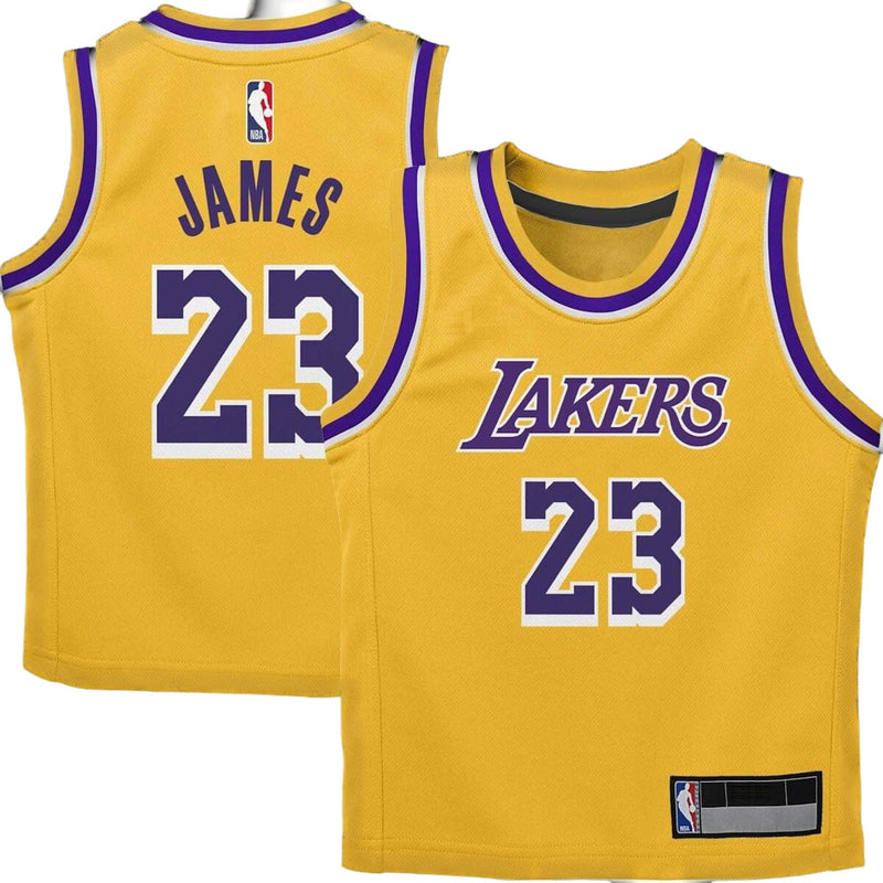 LEBRON JAMES LOS ANGELES LAKERS 0-9 ICON REPLICA JERSEY