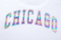 NBA Back Holographic Print Boxy Fit T-shirt - Chicago Bulls